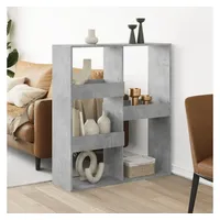 vidaXL Bücherregal Raumteiler 100 x 33 x 115 cm Grau