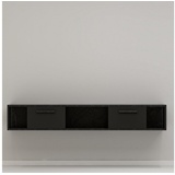 moebel17 TV-Lowboard Aldora schwarz Marmoroptik B/H/T: ca. 160x30x30 cm - schwarz, Marmoroptik