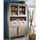 MASSIVMOEBEL24.DE Buffet Akazie 110 x 45 x 190 cm NATURE WHITE