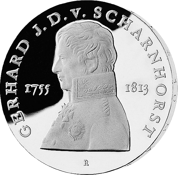 10-Mark-DDR-Gedenkmünze - "225. Geburtstag Gerhard J. D. von Scharnhorst"