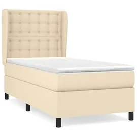 vidaXL Boxspringbett 90 x 200 cm Creme