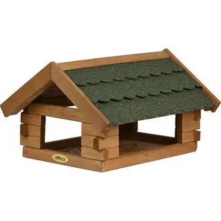 Dobar dobar® Vogelhaus Blockhaus mit Bitumendach, Grün