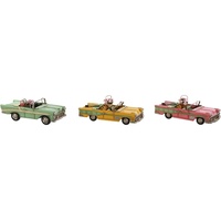 Home ESPRIT Dekofigur Auto Gelb Rosa Vintage 26 x 11 x 9 cm (3 Stück)