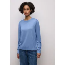 STREET ONE Rundhalspullover Blau 46