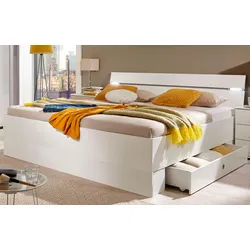 Stauraumbett WIMEX "Cheep", weiß, 180x200cm, Liegefläche B/L: 180cm x 200cm, kein Härtegrad, Betten, mit LED-Beleuchtung und Schubkästen