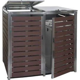 MCW Mülltonnenverkleidung K14 134 x 84 x 119 cm walnuss