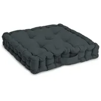Beautissu Sitzkissen 50 x 50 x 10 cm Anthrazit 1 St.
