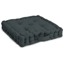 Beautissu Sitzkissen 50 x 50 x 10 cm Anthrazit 1 St.