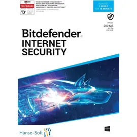 BitDefender Internet Security 2025 1 Gerät 18 Monate ESD DE Win