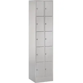 C+P CP Schließfachschrank S 2000 Classic lichtgrau 80700-20 S10000, 10 Schließfächer 46,0 x 48,0 x 195,0 cm