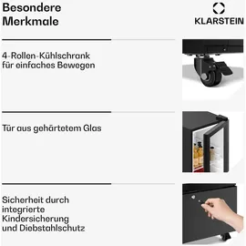 Klarstein GrandCooler Gewerbekühlschrank (180 l, 0 mm hoch, Weiß/Blau)
