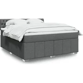 vidaXL Boxspringbett 180 x 200 cm Dunkelgrau