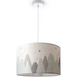 Paco Home Deckenlampe Feuerwehr Straße Polizei E27 Weiß, Design 7 (ø45,5 Cm)