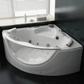 purehaven PureHaven, Whirlpool 150x150 cm elegantes Design Heizung Lichttherapie Soundsystem Reinigungsprogramm