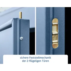 Hörmann Gerätehaus Elegant-S 3,03 x 2,38 m Taubenblau