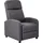 Beliani Fernsehsessel EMINENCE Kunstleinen 66 x 103 x 74 cm Dunkelgrau mit Relax-Funktion