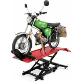 TRUTZHOLM Motorradhebebühne hydraulisch 360 kg Breite 50 cm kleine Montagebühne Heber Motoradlift Scherenheber Hubständer Motorrad Hebebühne für kleine Motorräder und Mopeds (Rot)