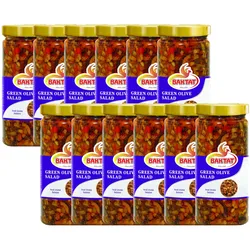12x BAKTAT 270g - grüner Oliven Salat - Yesil Zeytin Salatasi