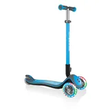 Globber Elite Deluxe mit Leuchtrollen sky blue