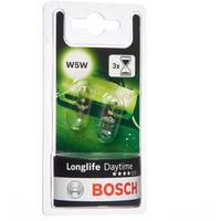 Bosch Automotive Bosch W5W Longlife Daytime Fahrzeuglampen - 12 V 5 W W2,1x9,5d - 2 Stück