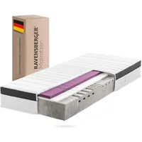 Ravensberger Matratzen RAVENSBERGER Komfortschaummatratze Struktura-MED Gel - Härtegrad H4, fest - 100 x 220 cm, Höhe 25 cm - ergonomische 7-Zonen Matratze mit Gel-Auflage und Tencelbezug, allergikerfreundlich