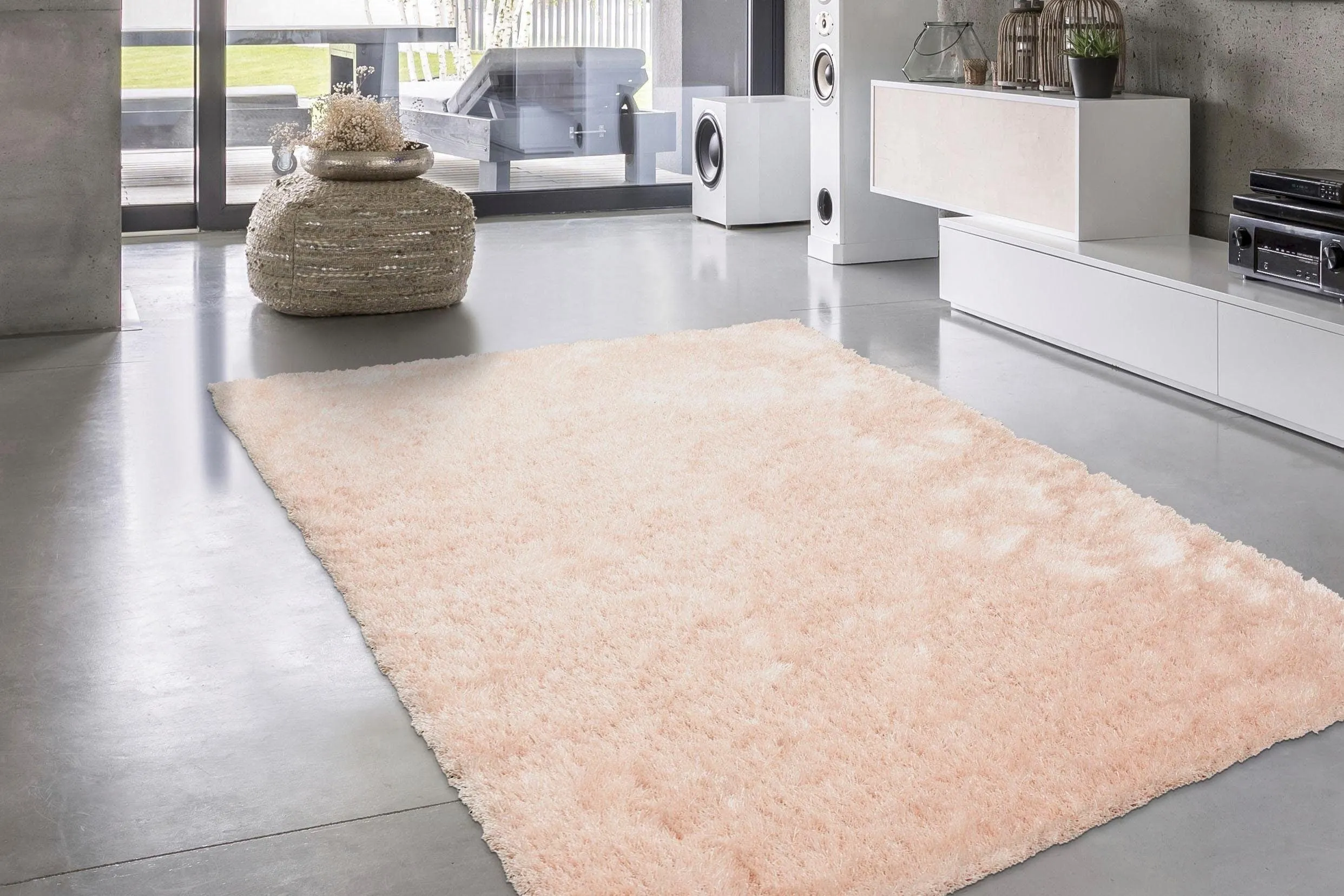 Hochflor-Teppich CALO-DELUXE "Masada 900", rosa, B:160cm H:40mm L:230cm, Kunstfaser, Teppiche, Wohnzimmer