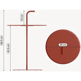 casa.pro Beistelltisch Ø 38 x 57 cm Terracotta