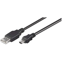 goobay 93229 USB 2.0 USB 2.0 Mini Typ B Kabel 480 Mbits / USB A zu Mini B USB Stecker Adapterkabel / GoPro - Kartenleser - Hubs / Schwarz