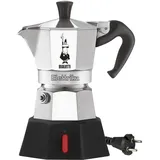Bialetti Moka Elettrika 2 Tassen Silber/Schwarz