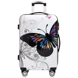 monzana Trolley 4-Rollen 75 cm / 98 l gemustert