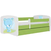 Raumhirsch furniture Kinderbett, Grün, Holzwerkstoff, Holzwerkstoff, 1 Schubladen, 80x160