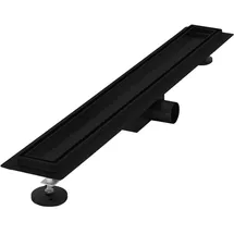 luxebath Duschrinne 70 cm 2in1 befliesbar Edelstahl Schwarz