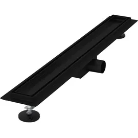 luxebath Duschrinne 70 cm 2in1 befliesbar Edelstahl Schwarz