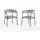 hardin 1fachgut Esszimmerstuhl Teddy-Stoff Hellgrau 2er Set