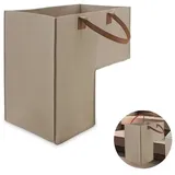 Treppenkorb Stufenkorb Filz L-Form Treppenkörbe mit Griffe Große Faltbar Treppen Korb Organizer Korbaufbewahrungskorb für Wäsche Spielzeug Haushaltsgegenstände (Beige)