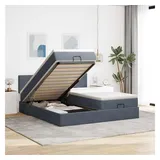 vidaXL Ottoman-Bett 200 x 200 cm Dunkelgrau