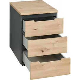 Innostyle Komplettbüro MEMPHIS XI 8-teilig Front Artisan Eiche Korpus Graphit