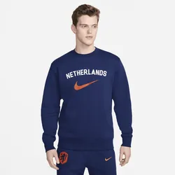 Niederlande Club Fleece-Sweatshirt mit Rundhalsausschnitt (Herren) - Blau, L