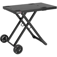 Royal Gourmet Grilltisch Klappbar Grillwagen für Gasgrill, Outdoor Grillständer für Tischgrill, Faltbarer Rollwagen mit Haken, Klapptisch zum Gasgrill GT2005-G Schwarz