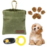 Leckerli-Tasche für Hundetraining,Freihand-Hundeleckerli-Tasche mit automatischem Verschluss,robuste Hundefuttertasche kompakt & funktionell Baumwollfuttertasche Hundetraining für schnelle Belohnung