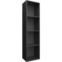 vidaXL Bücherregal 36 x 30 x 143 cm Schwarz