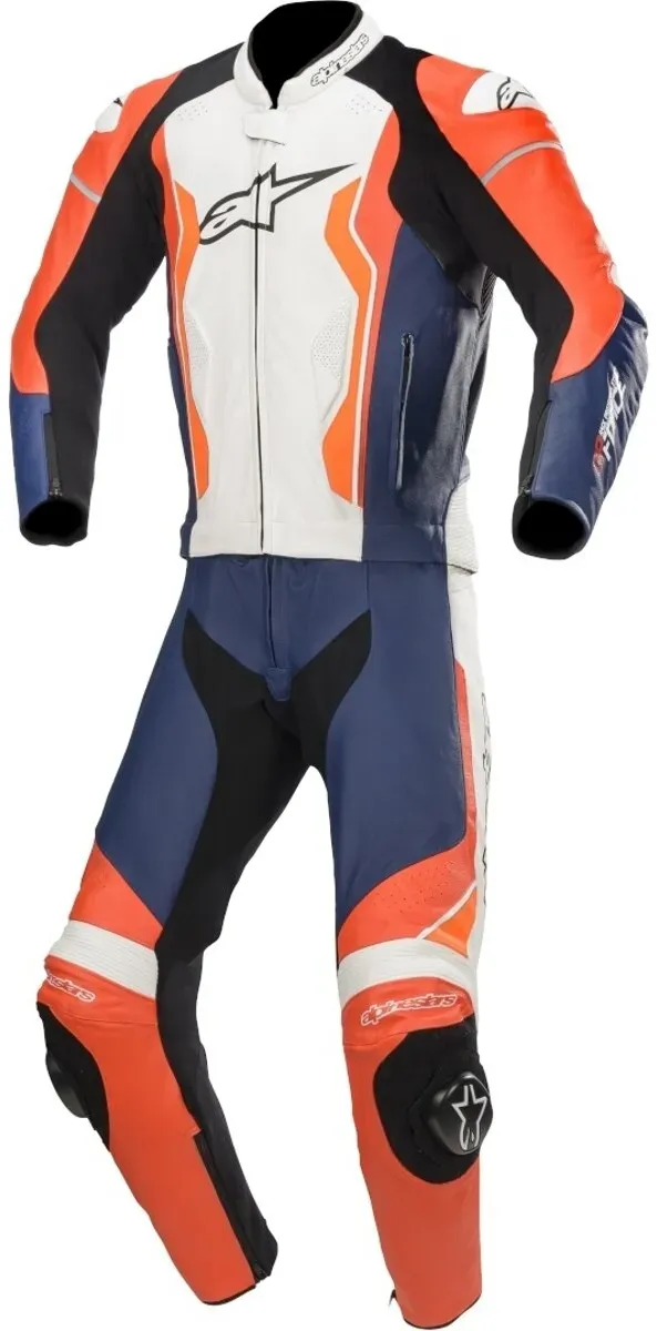 Alpinestars GP Force 2tlg. Lederkombi fluo-rot / schwarz / weiß / fluo-orange 50