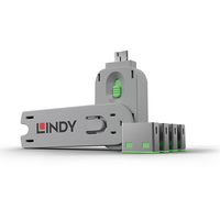 LINDY USB Port Schloss (4 Stück) mit Schlüssel: Code: