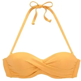s.Oliver Bügeleinsatz-Bikini-Top Damen Gelb 34 Cup A
