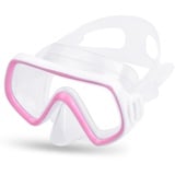 Nivofu Taucherbrille Kinder(4-12 Jahre), Schwimmbrille, Junior Kinder Schnorchelbrille, Schwimmbrille Wasserdicht, Anti-Fog Schwimmbrille für Kinder, Jungen, Mädchen (Rosa)