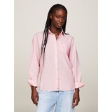 Tommy Jeans Hemdbluse »TJW BOXY STRIPE LINEN SHIRT«, Gr. XS (34), Tickled pink / stripe) , 94667107-XS