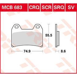 TRW Lucas Bremsbelag MCB683