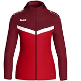 Trainingsjacke mit Kapuze Damen 103 rot/weinrot 42