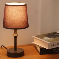 Navaris Tischlampe für Wohnzimmer Schlafzimmer kleine Nachttisch Lampe 30cm