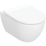 Geberit Acanto Set Wand-WC Tiefspüler, geschlossene Form, TurboFlush, mit WC-Sitz 502774001